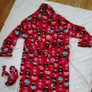 Joe Boxer Red and Pink Heart Robe